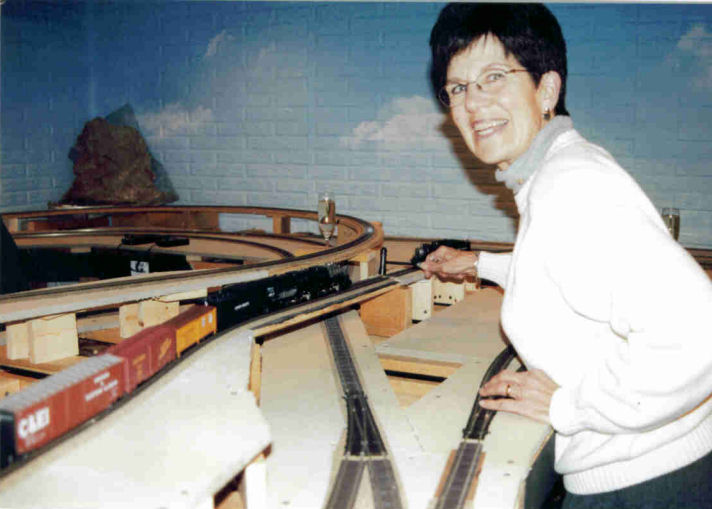 Dianne Mullins is driving a golden spike for the mainline